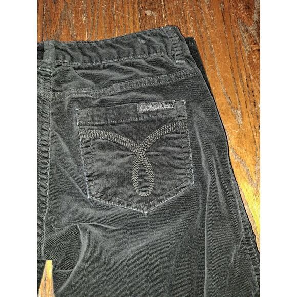 4x32 Calvin Klein Jeans Black Corduroy Mid Rise Pants with Pockets Belt Loops - Picture 6 of 6